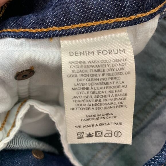 Aritzia Denim Forum The Yoko High Rise Slim Jeans Size 25 26L Dark Wash - Picture 11 of 12